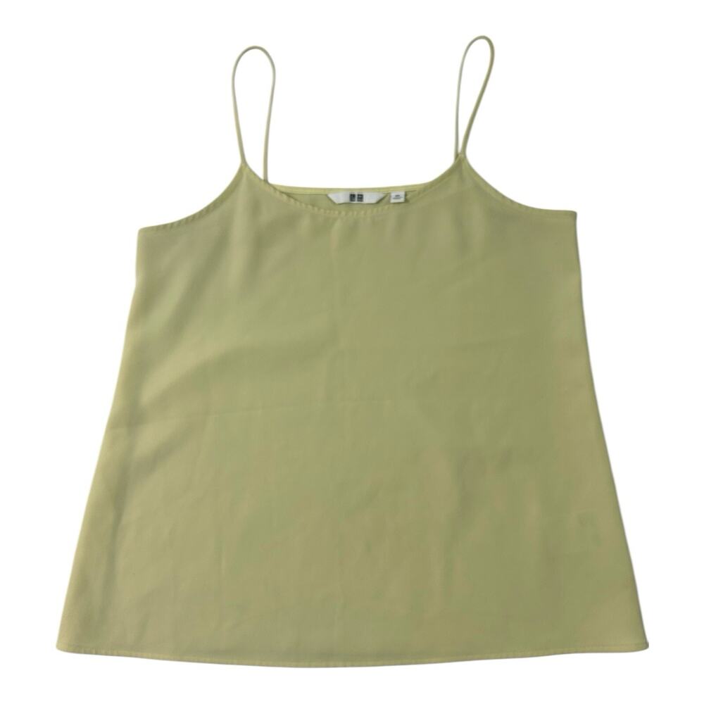 UNIQLO Women Tank Top Spaghetti Strap Butter Yellow Size XSmall